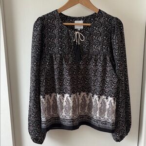 Misa Los Angeles Paisley Print Blouse M